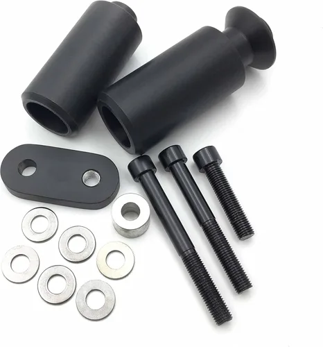 Vista 5 de MT219-002-BK - Protector de choque deslizante para motocicleta, sin corte, compatible con Yzf R6 Yzfr6 2006 2007, aluminio negro y resistente billet