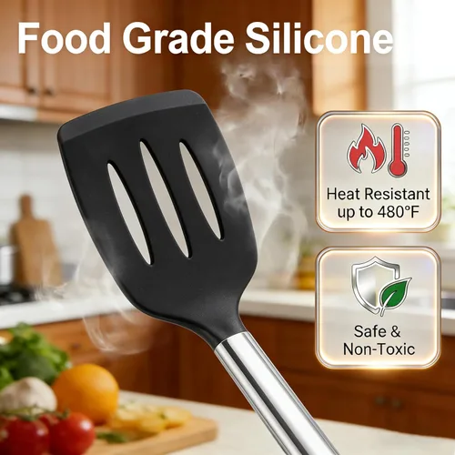 Vista 5 de Vayvnt Juego de utensilios de cocina 4pcs Negro