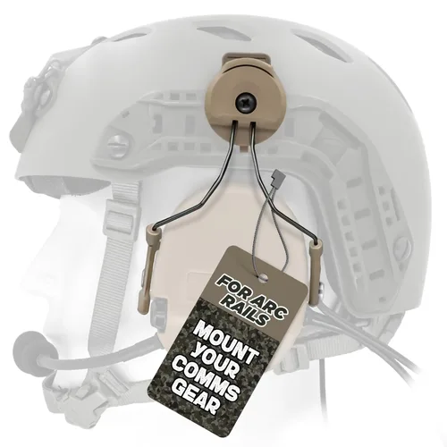Vista 10 de Adaptador de riel ARC para auriculares tácticos – Compatible con Peltor Comtac II/III, Earmor M31/M32, Sordin – Se ajusta a cascos FAST, MICH, EXFIL
