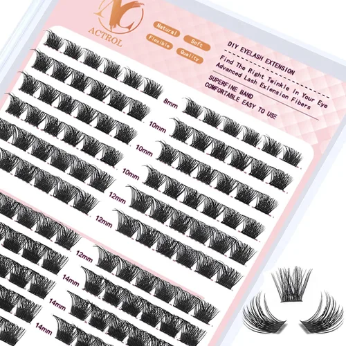 Vista 37 de Pestañas de anime con forma de pluma, extensiones de racimo de pestañas naturales de manga individual