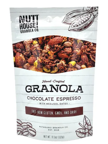 Vista 10 de NutHouse! Granola Company - Granola de naranja de cosecha premium, certificada sin gluten, sin OMG, Kosher Vegana, sin soja Bolsa de 12 onzas