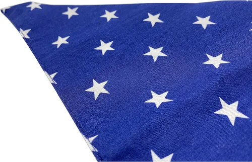 Vista 5 de Realeaf Bandanas para perros del 4 de julio, 2 unidades, bufanda reversible con bandera estadounidense para niños y niñas, tela duradera de primera