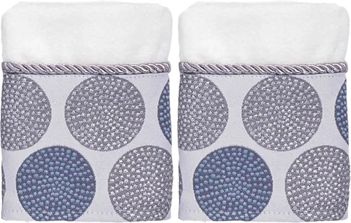 Vista 10 de Avanti Linens - Toalla de mano, toalla de algodón suave y absorbente (colección de círculos punteados, mineral)