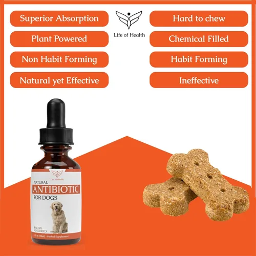 Vista 4 de Antibióticos naturales para perros Antibióticos para perros Tratamiento de infección del oído del perro Alivio de la picazón del perro