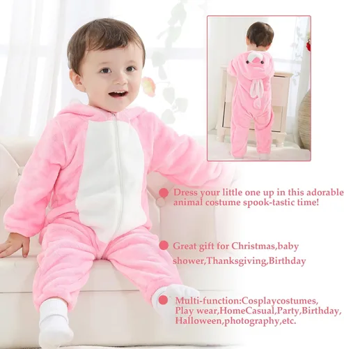 Vista 6 de TONWHAR Disfraz unisex para bebé, traje de animal para niños pequeños y niños