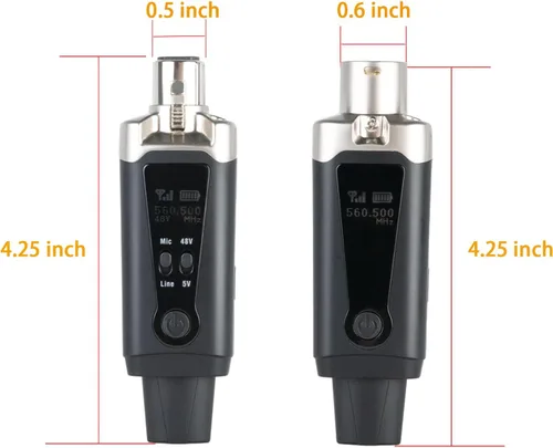Vista 6 de Transmisor y Receptor de Micrófono Inalámbrico XLR, Sistema de Micrófono Inalámbrico UHF, Adaptador de Micrófono XLR de 16 Canales para Micrófono