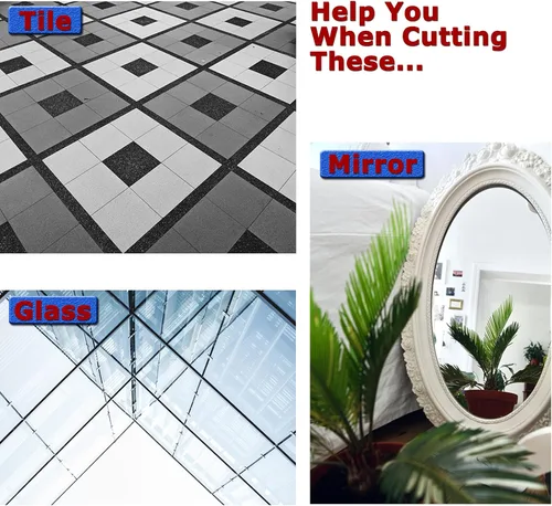 Vista 6 de Herramienta manual de cortador de vidrio, cortador de azulejos manual, herramienta de corte de vidrio 2 en 1 con alicates de ruptura, kit