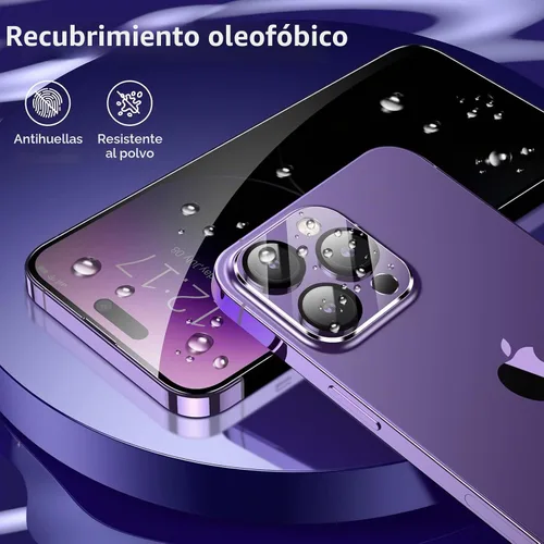 Vista 8 de Fotbor Protector de pantalla de privacidad para iPhone 13 Pro con protector de lente de cámara [2 + 2 unidades], con kit de fácil instalación