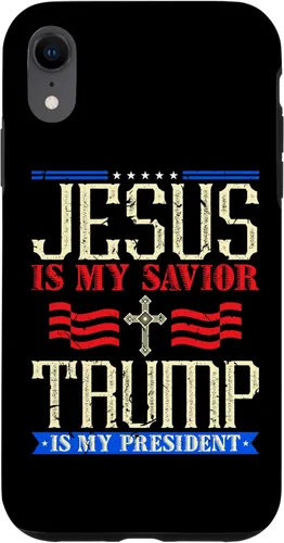 Vista 9 de iPhone 12 mini Jesús Is My Saviour Trump Is My President Pro Trump Estuche de regalo