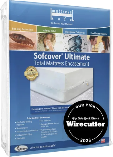 Mattress Safe® Sofcover® Ultimate - Funda de colchón tamaño King, se adapta a 76 x 80 y 9-15 pulgadas (profundidad), impermeable, hipoalergénico