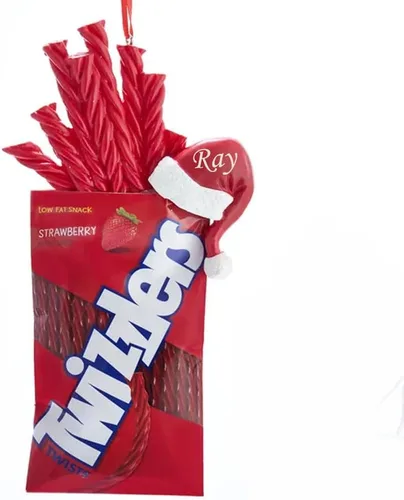 Vista 5 de Kurt S. Adler Adorno de Navidad de Twizzlers de Hershey™ con Sombrero de Santa