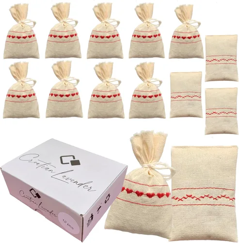 Sachets - Fragancia para el hogar para armarios de ropa, protege y defiende la ropa natural en bolsas de algodón