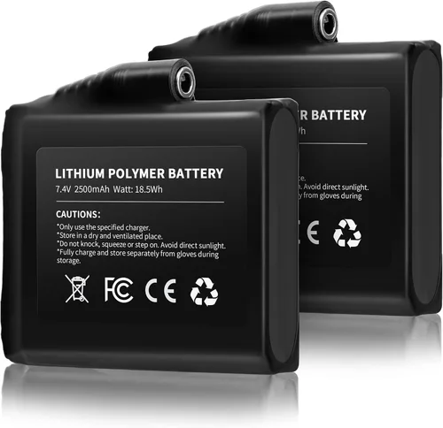 Baterías recargables de iones de litio de 7.4 V 2500 MAH/3000 MAH para guantes térmicos (2 unidades incluidas)