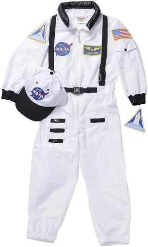 Vista 6 de Kid 's naranja Junior para disfraz de astronauta
