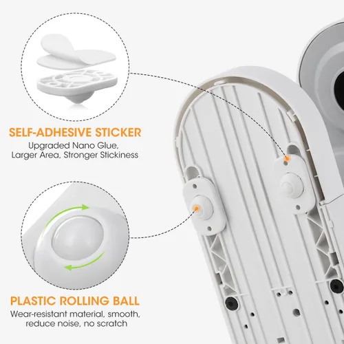 Vista 3 de Aieve Ruedas giratorias autoadhesivas, paquete de 8 rodillos para electrodomésticos de cocina, ruedas para electrodomésticos pequeños, mini ruedas