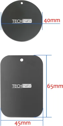 Vista 6 de TechMatte MagGrip - Kit de reemplazo de placa metálica para montaje magnético universal para coche