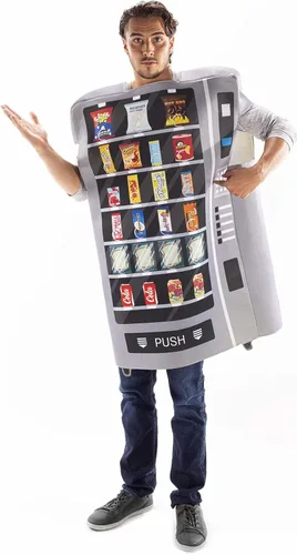 Disfraz de Halloween de máquina expendedora divertido bocadillo para adultos hombres y mujeres multicolor Multi colorido
