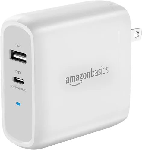 Vista 15 de Amazon Basics - Cargador de pared de 100 W, cuatro puertos, tecnología GaN, con 2 puertos USB-C (100 W, 18 W) y 2 puertos USB-A (12 W) con PD