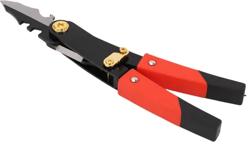 banapoy 2 in 1 Aviation Tin Snips and Wire Cutter Stripping Tool, Heavy Duty Metal Shears Aviation Snips, Wire Stripper, Straight Cut, for Cutting