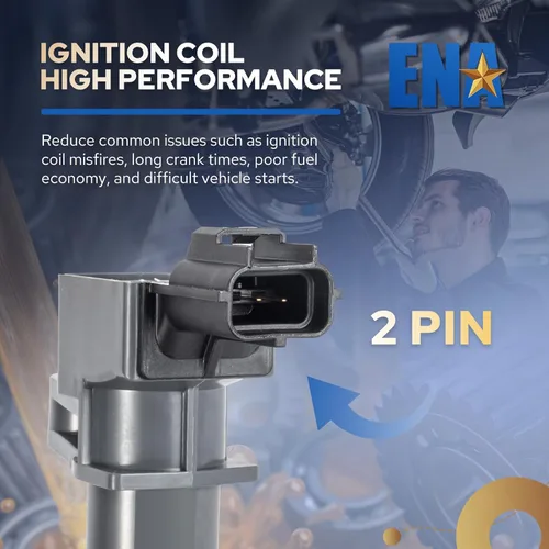 Vista 4 de ENA Juego de 1 bobina de encendido compatible con Dodge Jeep Mitsubishi Dakota Durango 1500 Nitro Cherokee Commander Raider 3.7L 3.9L 4.7L V6 V8