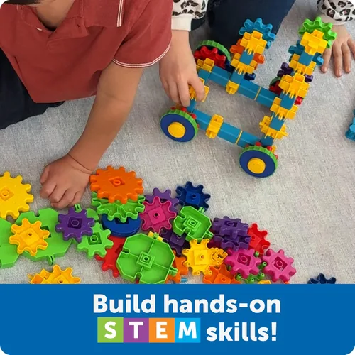 Vista 3 de Learning Resources Gears Gears Gears Robots In Motion - Juguetes de construcción, actividades STEM, habilidades motoras finas, kit explorador