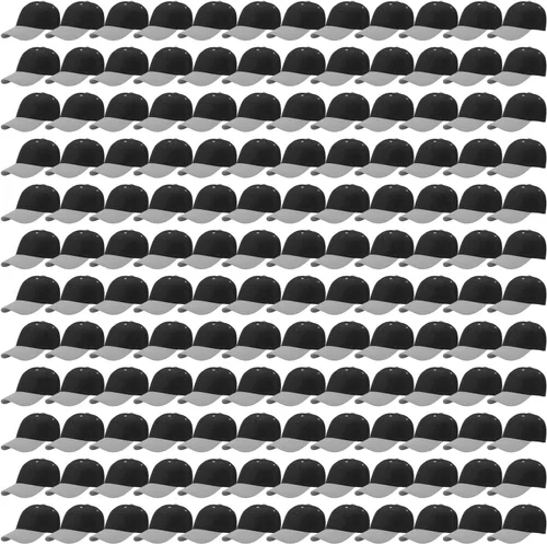 Vista 6 de Falari - 24/144 unidades de gorra de béisbol unisex, lisa y de tamaño ajustable, venta al por mayor