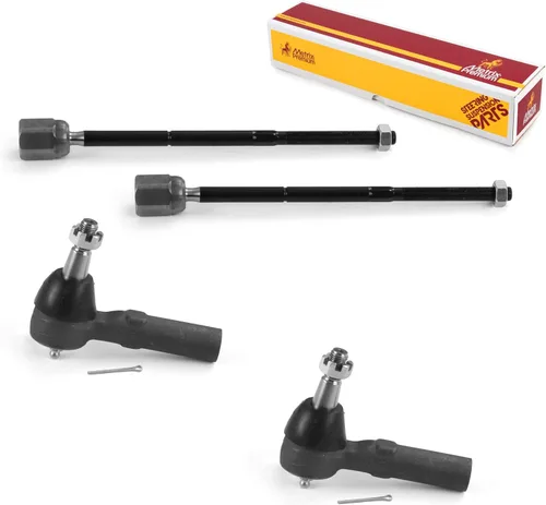 Vista 45 de Metrix Premium Chassis Parts - Kit de 4 piezas de extremos de barra de acoplamiento frontal exterior e interior compatible con Nissan Pathfinder
