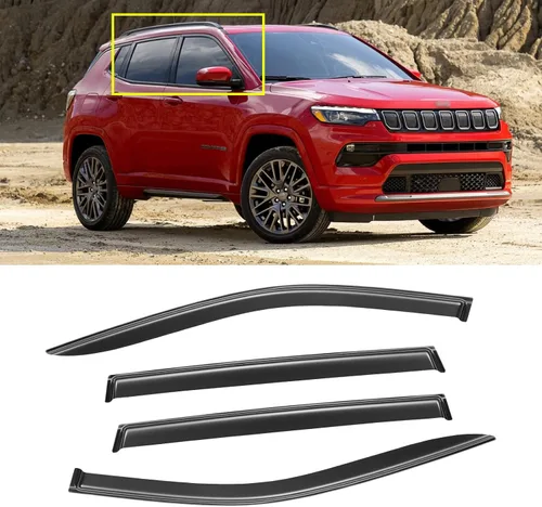 Vista 88 de Visera de ventana para Chevy Silverado 1500/GMC Sierra 1500/Avalanche/Suburban Crew Cab 2007-2013, protectores de lluvia, deflector de ventilación