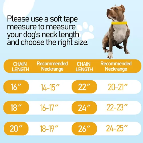 Vista 7 de BAOBOTE Collar de perro de cadena de oro, 0.630 in, oro de 18 quilates, resistente collar de eslabones cubanos con hebilla a presión segura, collar