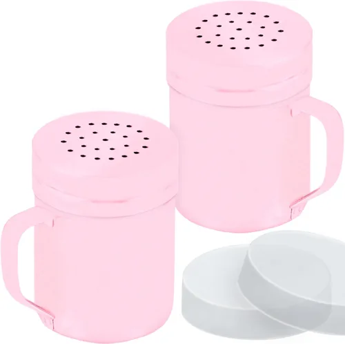 Vista 9 de CUSINIUM Juego de salero y pimentero de 6 oz de acero inoxidable beige - Con tapa de plástico - Con asa - Paquete de 2