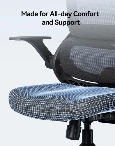 Vista 7 de SIHOO B100 SE Silla ergonómica de oficina, silla de escritorio con soporte Negro suave