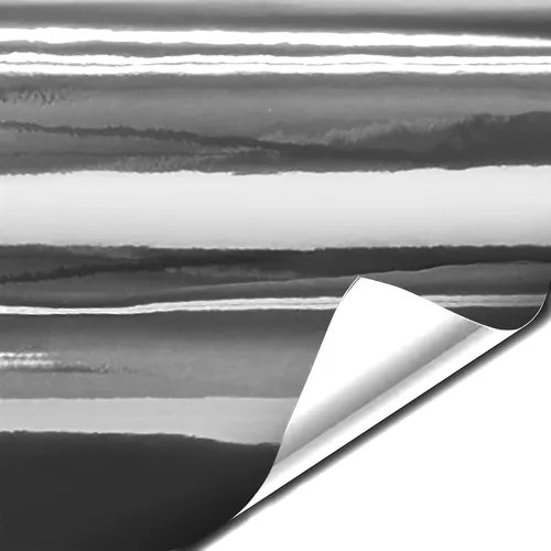 Vista 2 de VViViD - Rollo de cinta adhesiva de vinilo cromado plateado brillante con liberación de aire (1 pulgada x 25 pies)