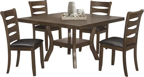 Vista 8 de Homelegance Comedor) Silla auxiliar (juego de 2), marrón