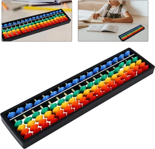 Vista 3 de Alipis Abaco aritmético Juguete de conteo de matemáticas de 17 dígitos con cuentas coloridas, herramienta de ayuda de aprendizaje de matemáticas