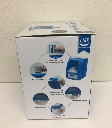 Vista 3 de LIKE Teller ATM Bank juguete perfecto para inculcar hábitos de ahorro