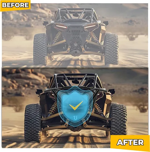 Vista 4 de KUAFU Parachoques trasero con rejilla de malla protectora compatible con modelos Can-Am Maverick X3 900 Turbo DS MAX X de 64" y 72" 2017-2023