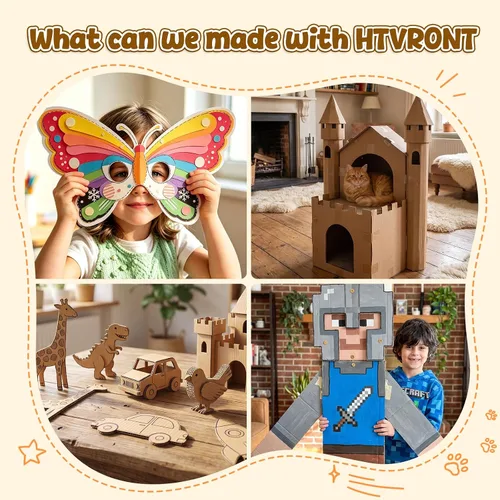 Vista 7 de HTVRONT Cardboard Cutter for Kids, Kid-Safe Cardboard Cutter Electric