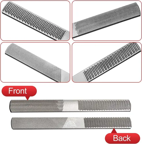 Vista 6 de Juego de Argalleras ajustables - 2 piezas de Argallera, 6 piezas de hoja de metal, Planos de carpintería portátiles y lima de raspa de madera de 4
