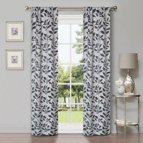 Vista 125 de Superior Cortinas opacas, oscurecimiento de la habitación para dormitorio, bloqueo solar, térmicas, cortinas bohemias modernas, colección de hojas
