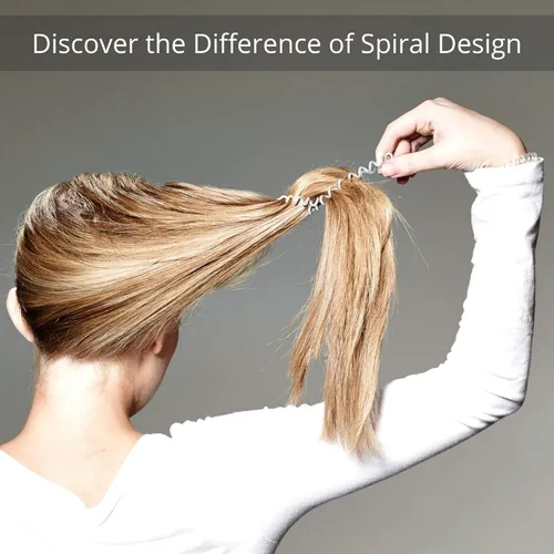 Vista 4 de Goomee Lazos para el cabello de marca para mujer, 8 unidades de elásticos en espiral fáciles de quitar, evitan enredos, roturas, dolores de cabeza