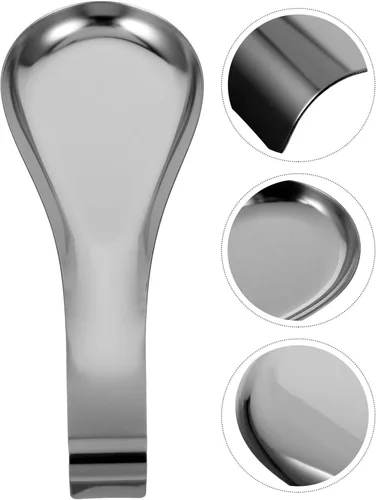 Vista 2 de Zerodeko Soporte para cucharas de acero inoxidable, soporte para cuchara, olla caliente, espátula, tenedor, cucharón, vajilla, 2 piezas
