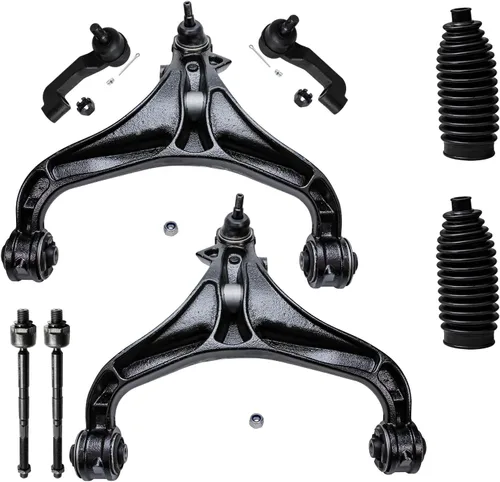 Vista 137 de Detroit Axle - Kit de suspensión frontal de 8 piezas para Chevy GMC Silverado Sierra Suburban 1500 Yukon Avalanche Cadillac Escalade brazos