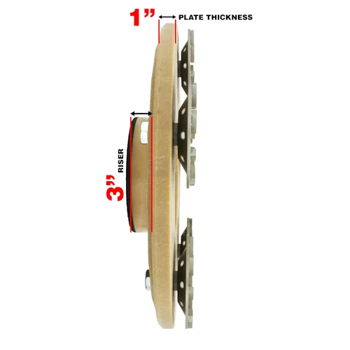 Vista 5 de Placa de molienda de hormigón para máquinas oscilantes - Herramienta de extracción para hormigón con ruedas de 5 tazas - MAX RPM 175