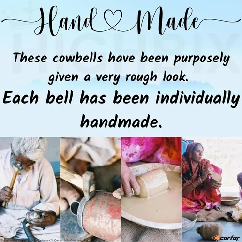 Vista 6 de Shabby Chic - Juego de 3 campanas de cono de estilo rústico campestre hechas a mano de metal Harmony Navidad colgantes decorativas (3, extragrande)