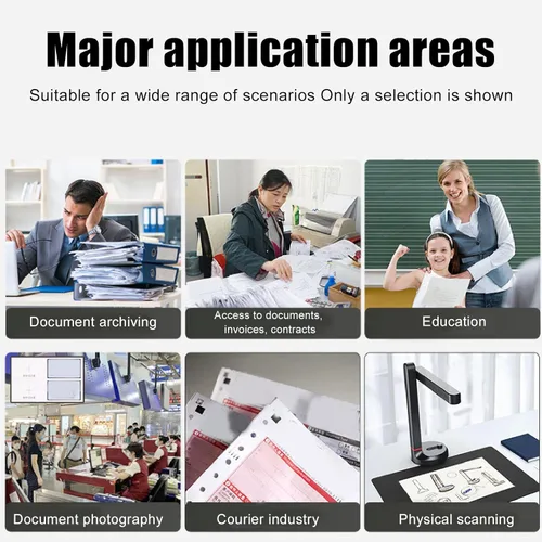 Vista 9 de Cámara de documentos USB, cámara web de documentos 4K Ultra 16MP con ángulo ajustable, enfoque manual automático, ajuste de brillo para aprendizaje