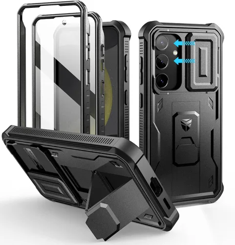 Vista 58 de Dexnor Funda para Samsung Galaxy S24 con Cubierta Deslizante Integrada para Cámara y Protector de Pantalla y Soporte, Funda Resistente a los Golpes
