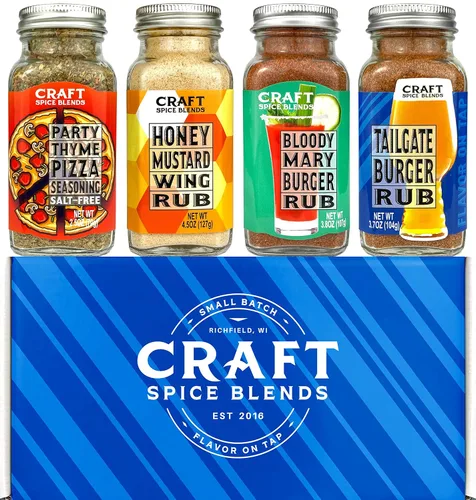 Vista 12 de Craft Spice Blends Set de regalo de condimentos y frotadores para asar a la parrilla de 4 piezas - Especias de primera calidad elevando el listón