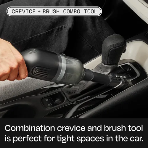 Vista 5 de BUFF Aspiradora de mano inalámbrica, aspiradora recargable para automóvil con ranura combinada y herramienta de cepillo incluida, para el hogar