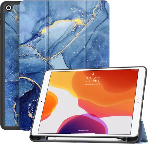 Vista 28 de Soke - Funda para iPad de 9ª generación 2021/8ª generación 2020/7ª generación 2019 con soporte para lápices - Funda de protección premium a prueba