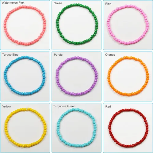 Vista 4 de Bala&Fillic Cuentas de semillas de color perla azul claro opaco de 0.157 in, aproximadamente 1200 piezas/3.53 oz en bolsa, 6/0 cuentas de vidrio